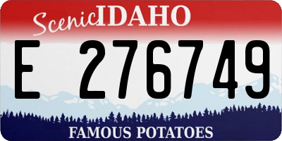 ID license plate E276749