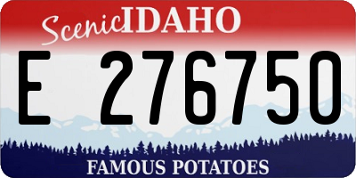 ID license plate E276750