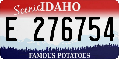 ID license plate E276754
