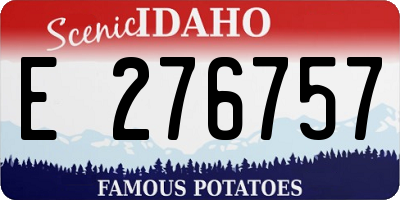 ID license plate E276757