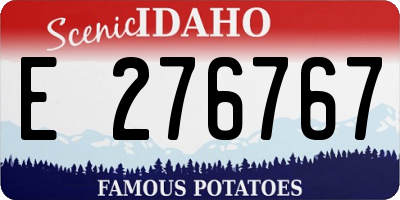 ID license plate E276767