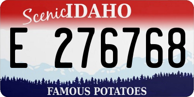 ID license plate E276768