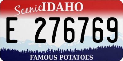 ID license plate E276769