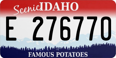 ID license plate E276770