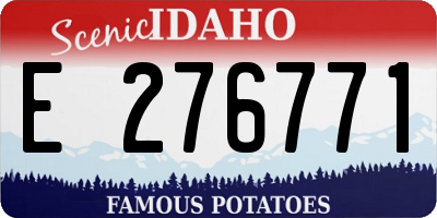 ID license plate E276771