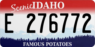 ID license plate E276772