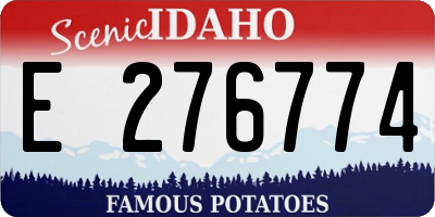 ID license plate E276774
