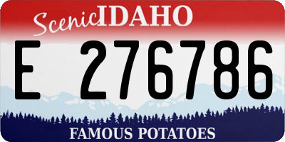 ID license plate E276786