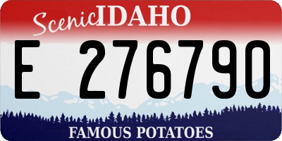 ID license plate E276790