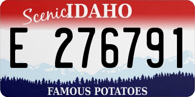ID license plate E276791