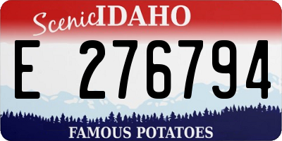 ID license plate E276794