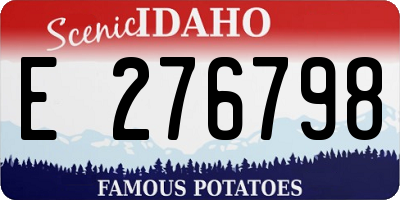 ID license plate E276798