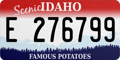 ID license plate E276799