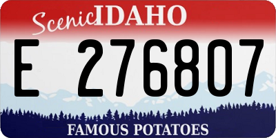 ID license plate E276807