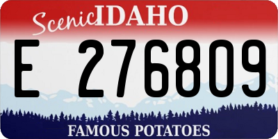 ID license plate E276809