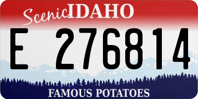 ID license plate E276814
