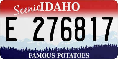 ID license plate E276817