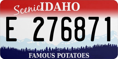 ID license plate E276871