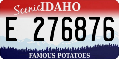 ID license plate E276876