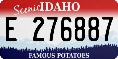 ID license plate E276887