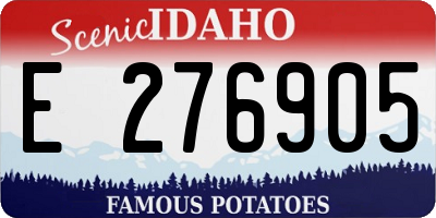ID license plate E276905