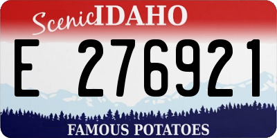 ID license plate E276921