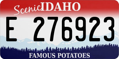 ID license plate E276923
