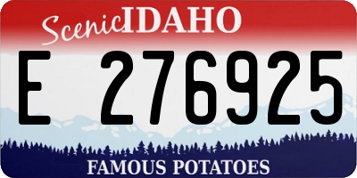 ID license plate E276925
