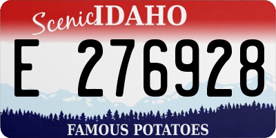 ID license plate E276928