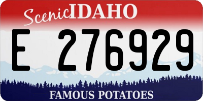 ID license plate E276929