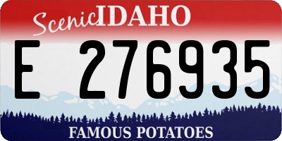 ID license plate E276935