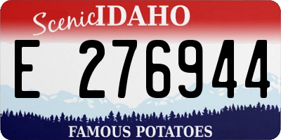 ID license plate E276944