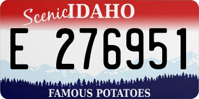 ID license plate E276951