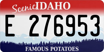 ID license plate E276953