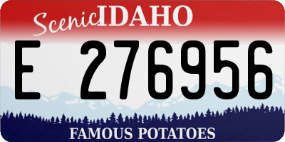 ID license plate E276956
