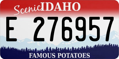 ID license plate E276957