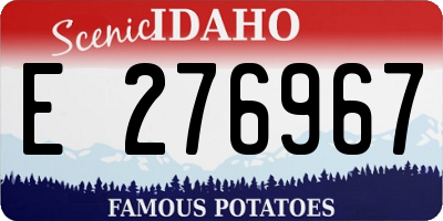 ID license plate E276967