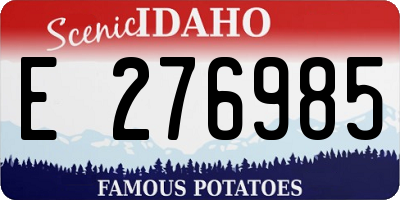 ID license plate E276985