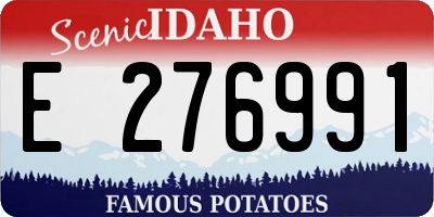 ID license plate E276991