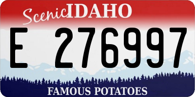 ID license plate E276997