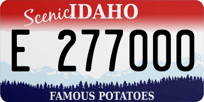 ID license plate E277000