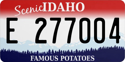 ID license plate E277004
