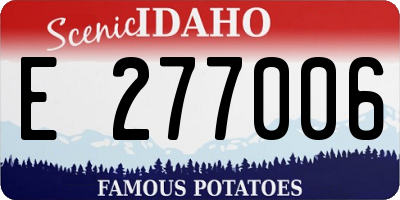 ID license plate E277006