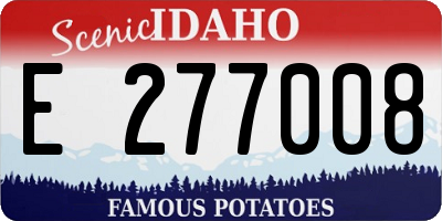 ID license plate E277008