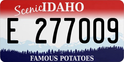 ID license plate E277009