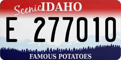 ID license plate E277010