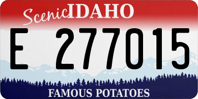 ID license plate E277015