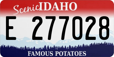 ID license plate E277028