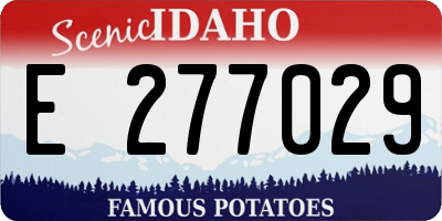 ID license plate E277029