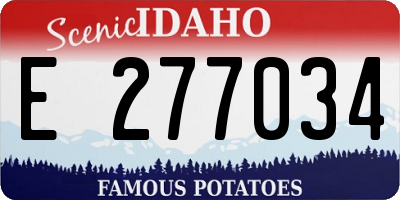 ID license plate E277034